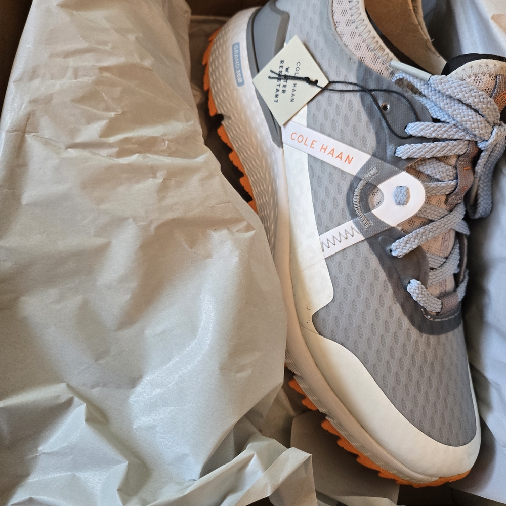 Cole Haan Gray and Orange Athletic Shoes - Picture 2 of 7